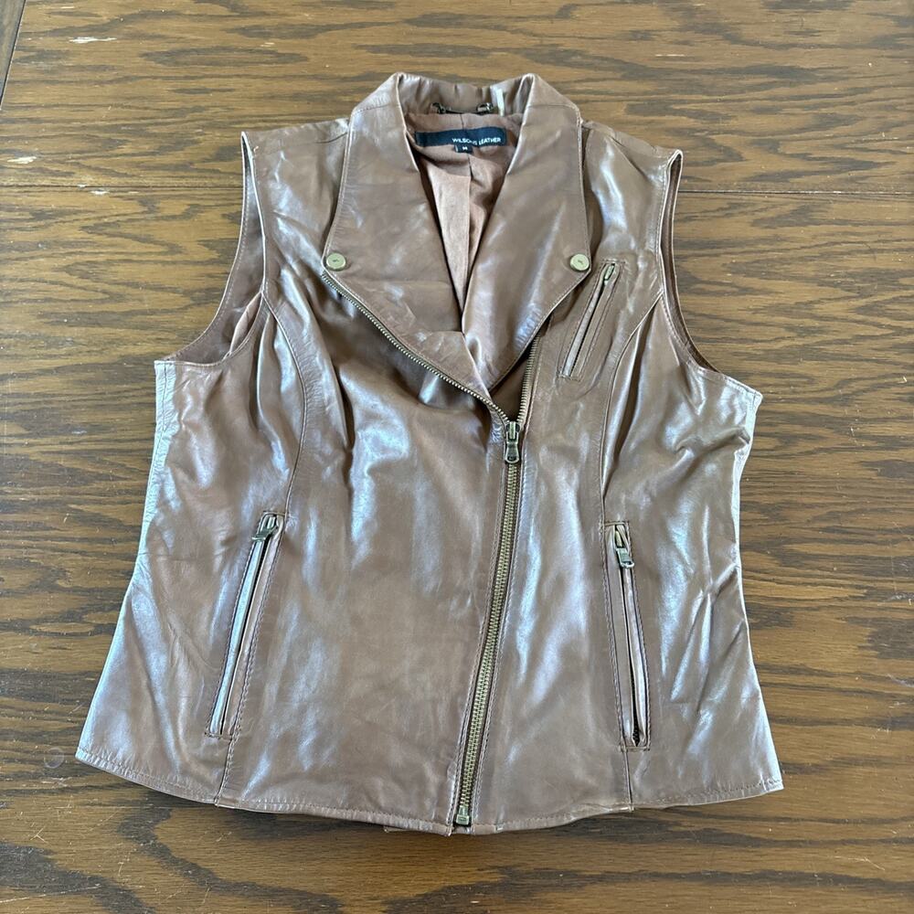 Wilson’s Leather Vest Women’s Medium Brown Whiskey